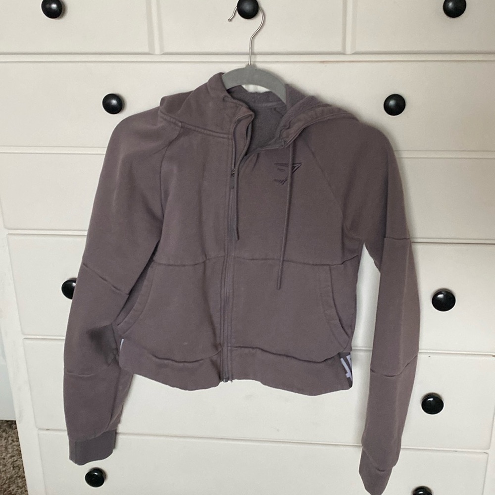 Gymshark Zip Up Cropped Hoodie